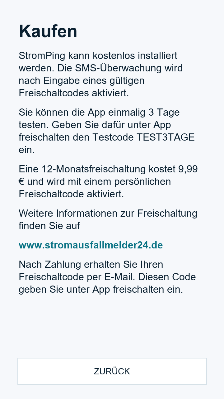 StromPing Kaufen und Testphase Informationen